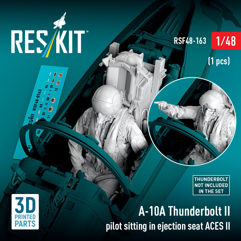 1/48 A-10A Thunderbolt II pilot sitting in ACES II
