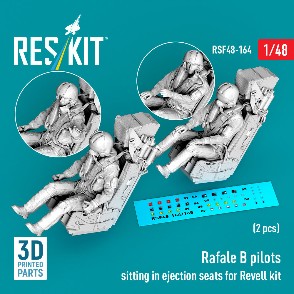 1/48 Rafale B pilots sit. in ej. seats (2x, REV) 