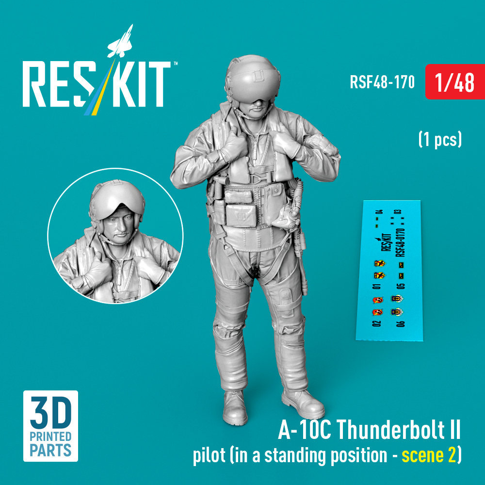1/48 A-10C Thunderbolt II pilot in stand.p.(1 pc.)
