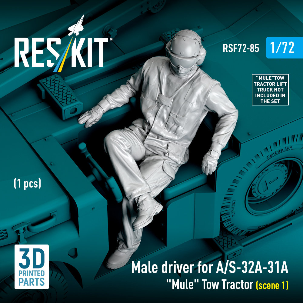 1/72 Male driver for A/S-32A-31A Mule Tow Tractor 