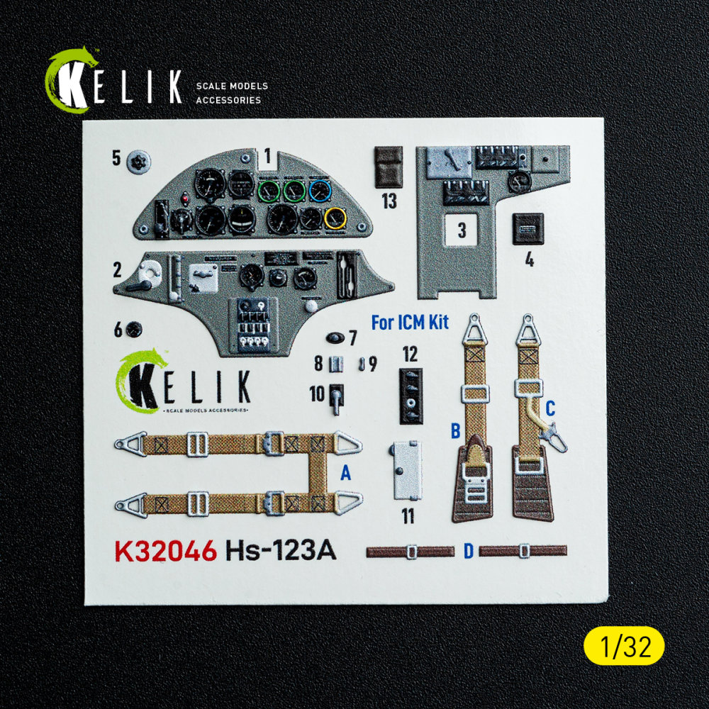 1/32 Hs-123A-1 - interior 3D (ICM)
