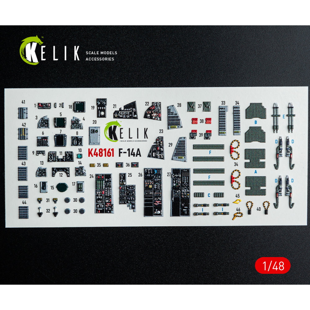 1/48 F-14A - interior 3D (GWH)