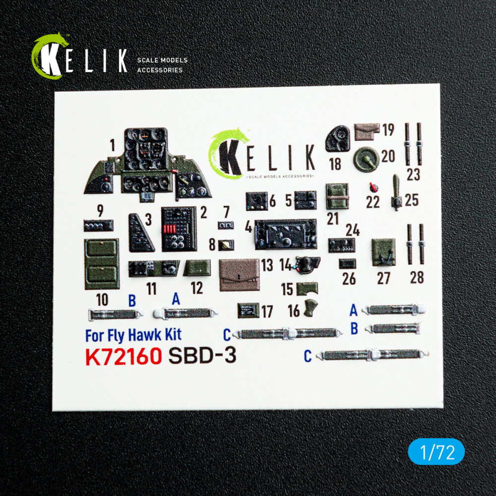 1/72 SBD-3 Dauntless - interior 3D (FLYH) 