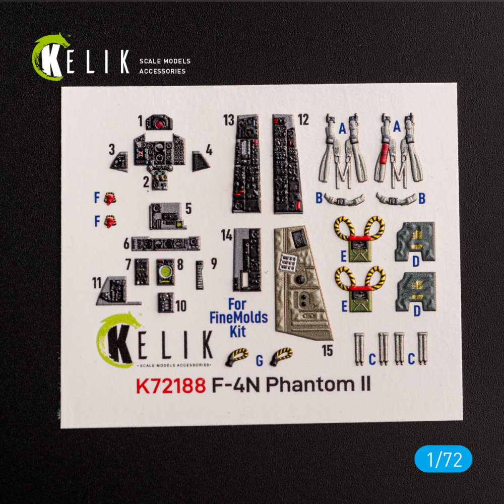 1/72 F-4N Phantom - interior 3D (FINEM) 