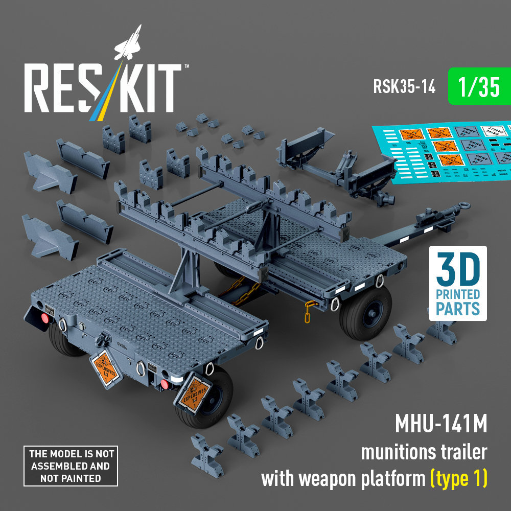1/35 MHU-141M munitions trailer w/ weapon platform