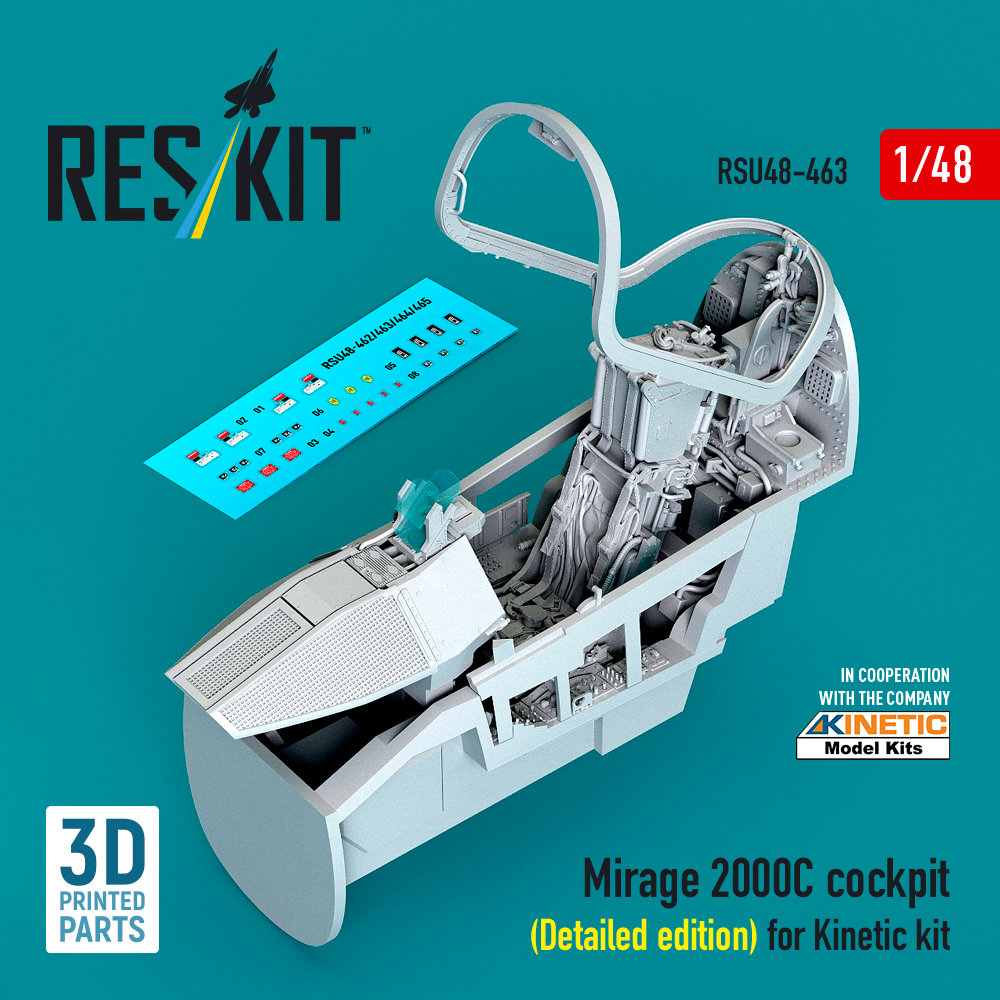 1/48 Mirage 2000C cockpit (Detailed edition) (KIN)
