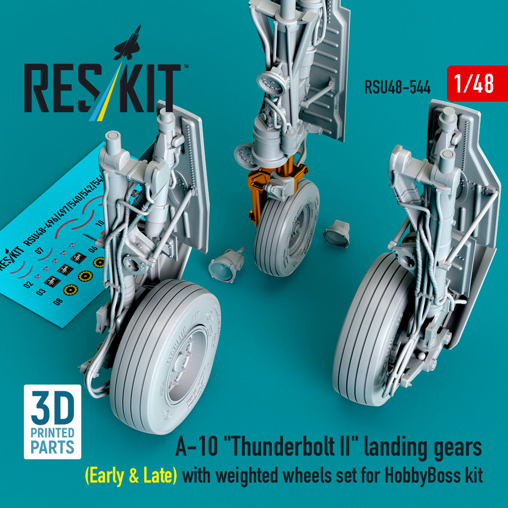 1/48 A-10 landing gears early & late (HOBBYB)