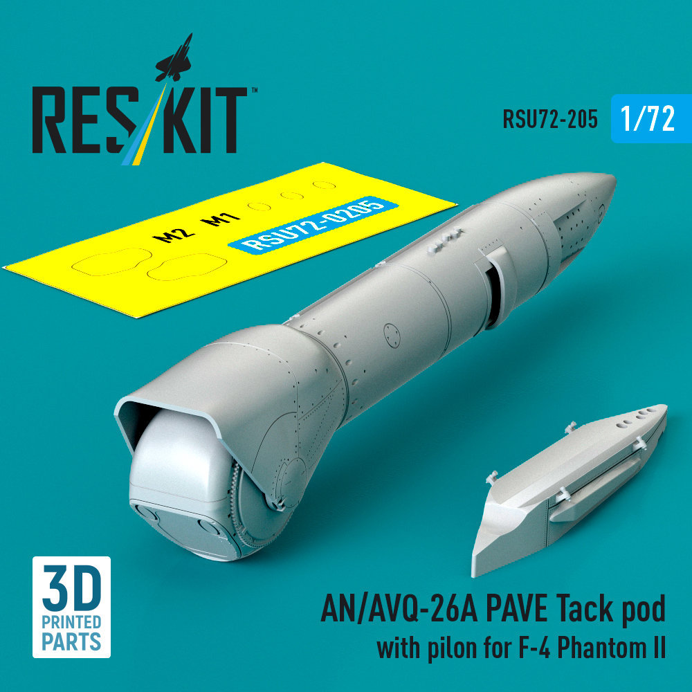 1/72 AN/AVQ-26A PAVE Tack pod w/ pilon for F-4 