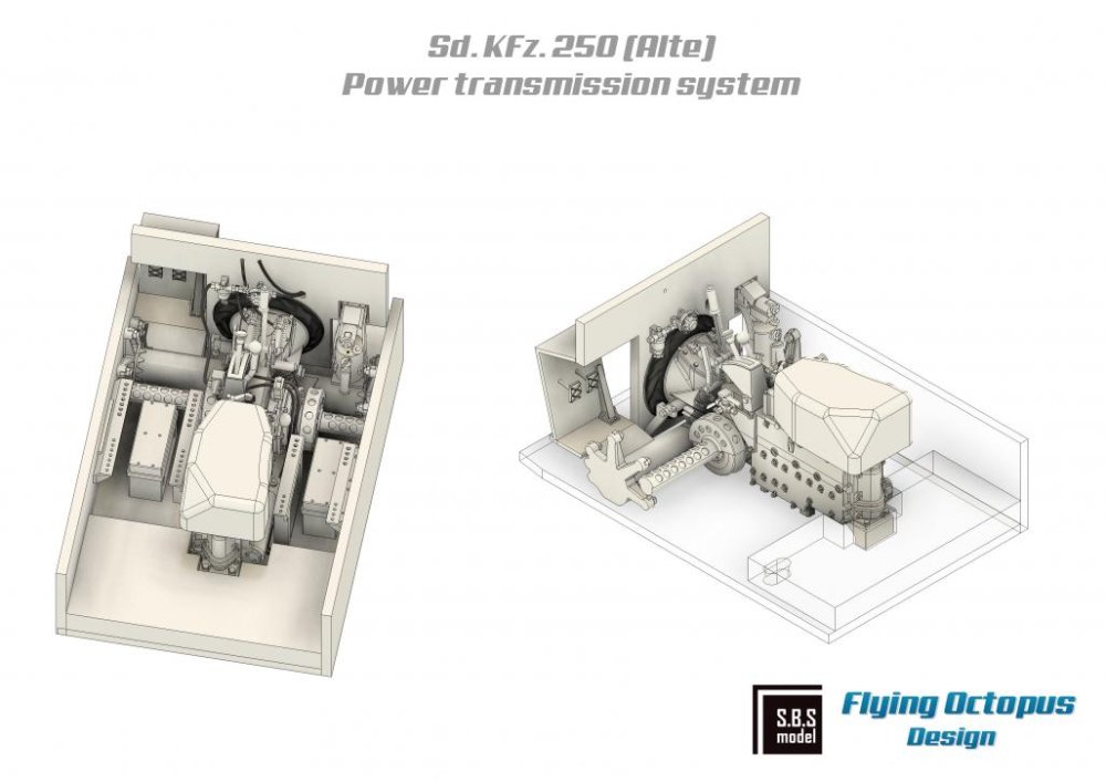 1/35 Sd.Kfz.250 (Alte) Power transmission system