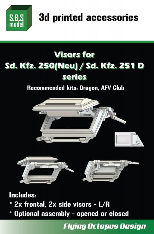 1/35 Visors for Sd. Kfz.250 (Neu) / Sd. Kfz.251 D
