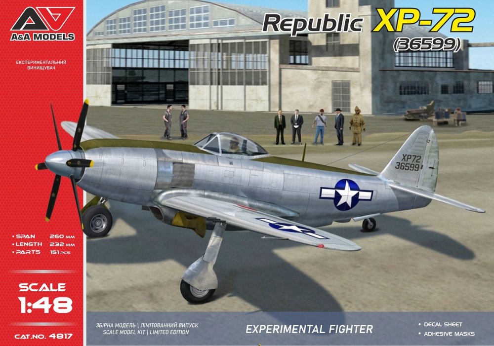 1/48 Republic XP-72 exp.fighter (contra-rot.prop.)