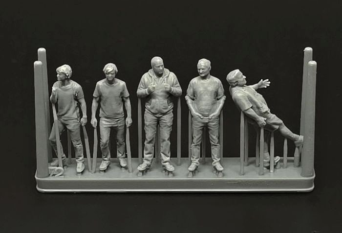1/72 Aeroclub members (5 fig.) 3D-printed