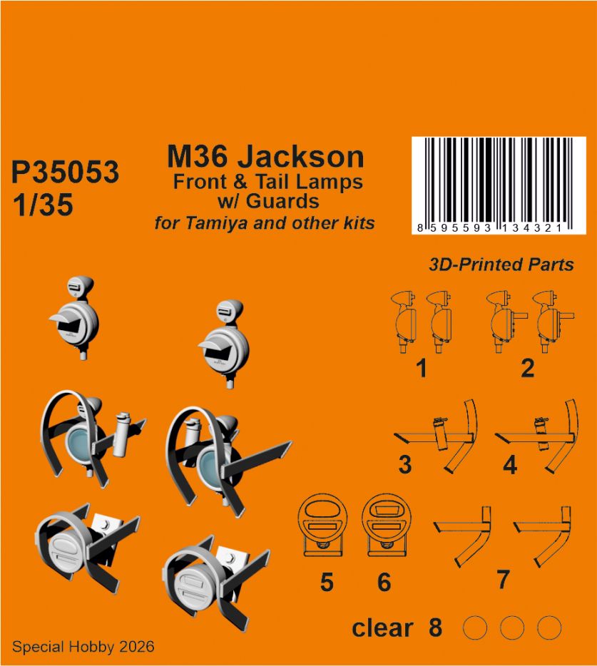 1/35 M36 Front&Tail Lamps w/ Guards (TAM)
