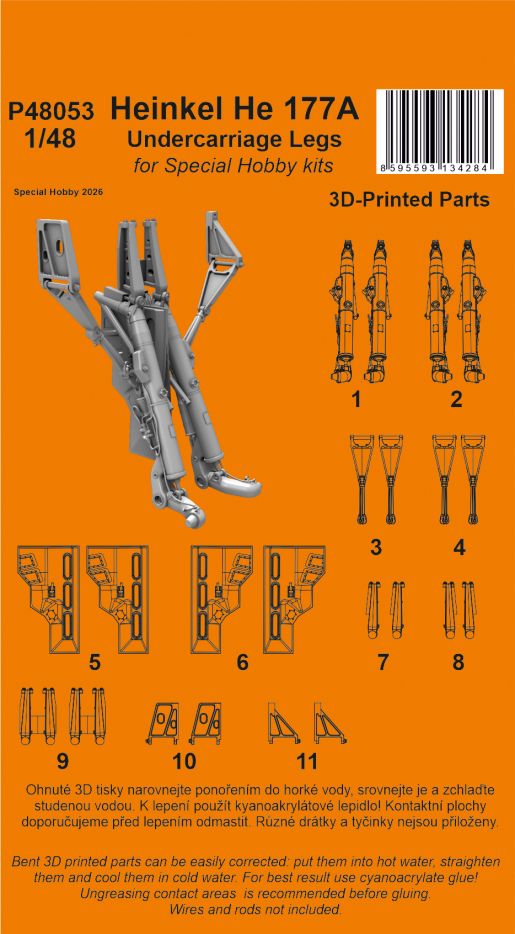 1/48 Heinkel He 177A Undercarriage Legs (SP.HOB.)