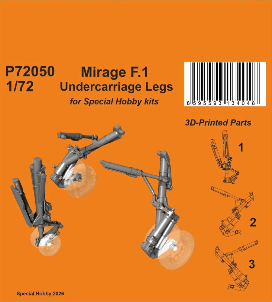 1/72 Mirage F.1 Undercarriage Legs (SP.HOBBY)