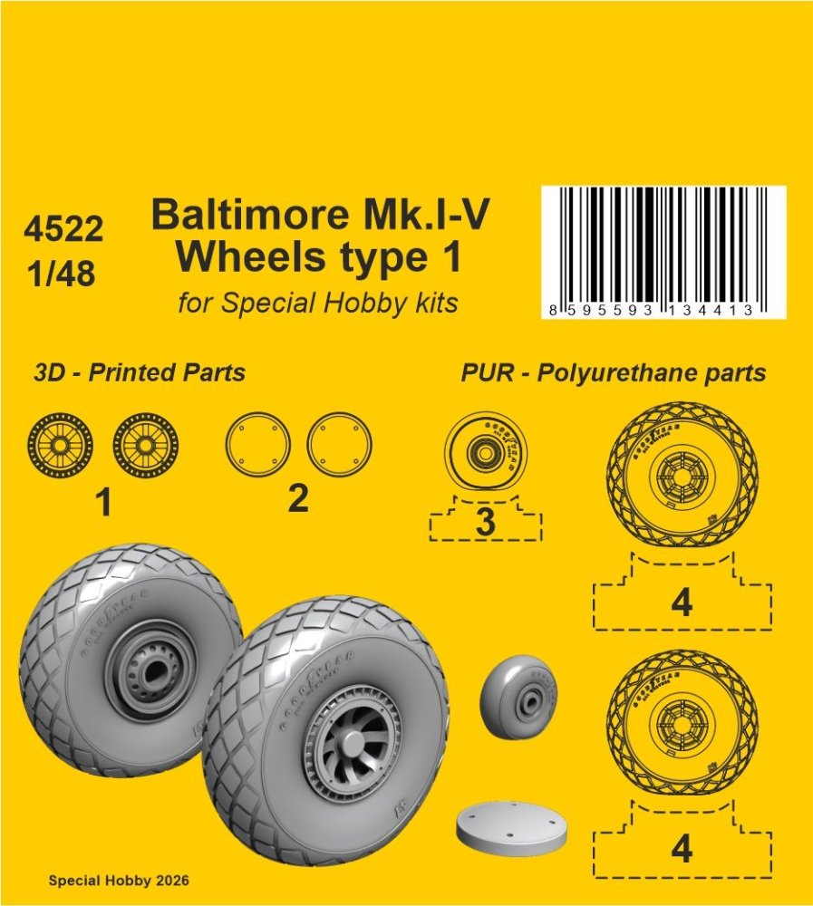 1/48 Baltimore Mk.I-V Wheels type 1 (SP.HOB.)