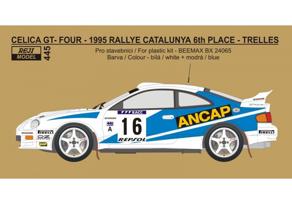 1/24 Decal Celica GT-Four Catalunya Rallye 1995