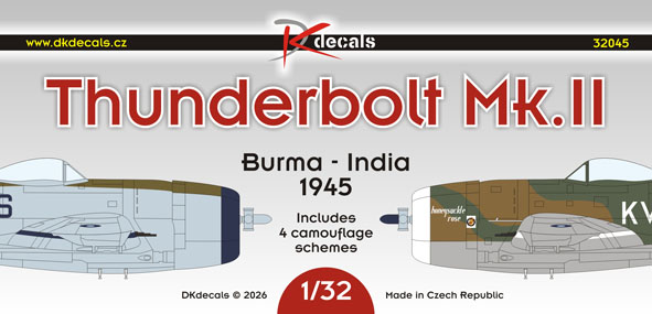 1/32 Thunderbolt Mk.II Burma-India 1945 (4x camo)