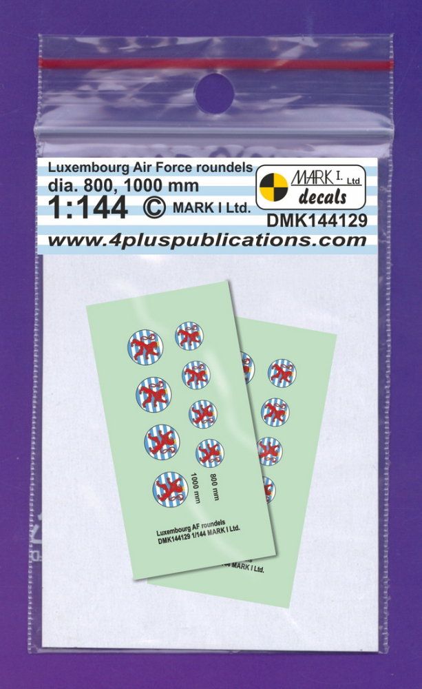 1/144 Decals Luxembourg AF roundels (2 sets)