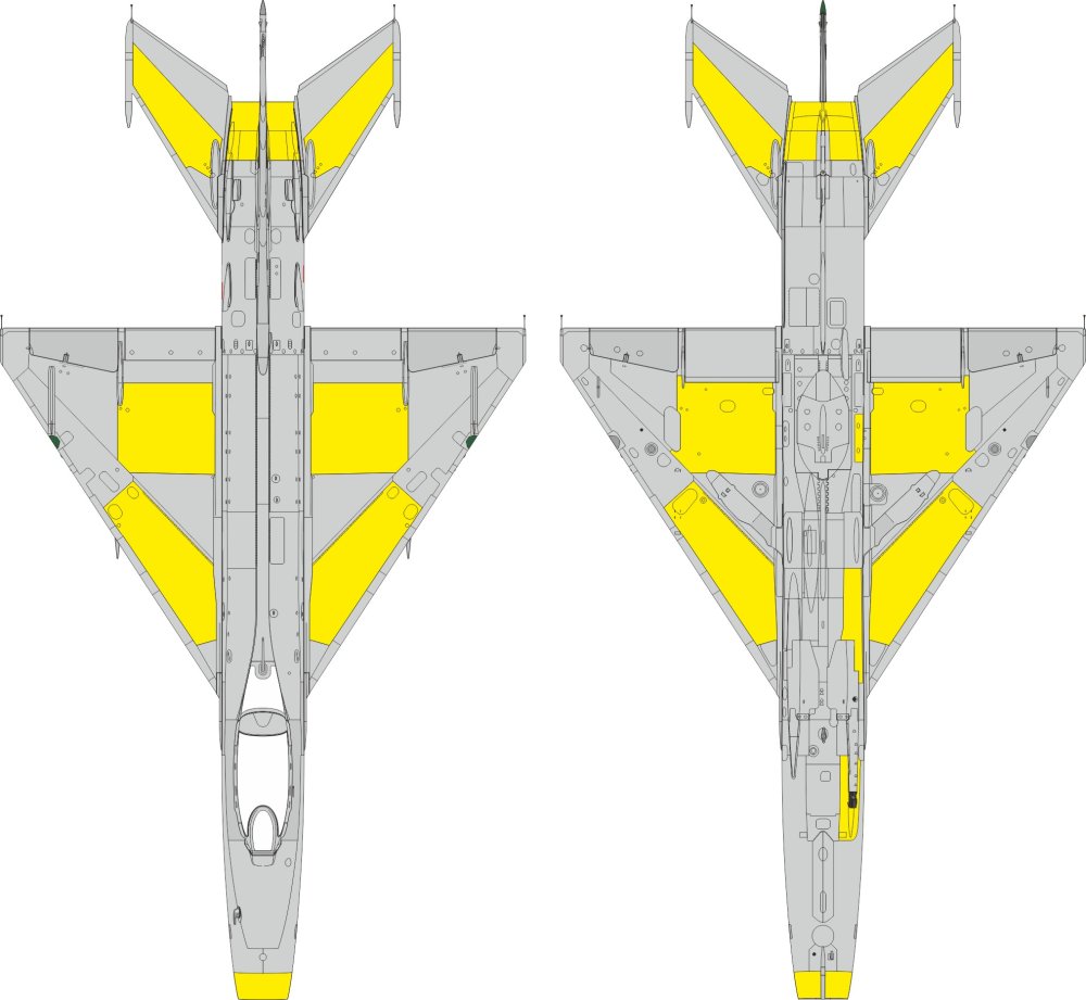 Mask 1/48 MiG-21F surface panels (EDU)