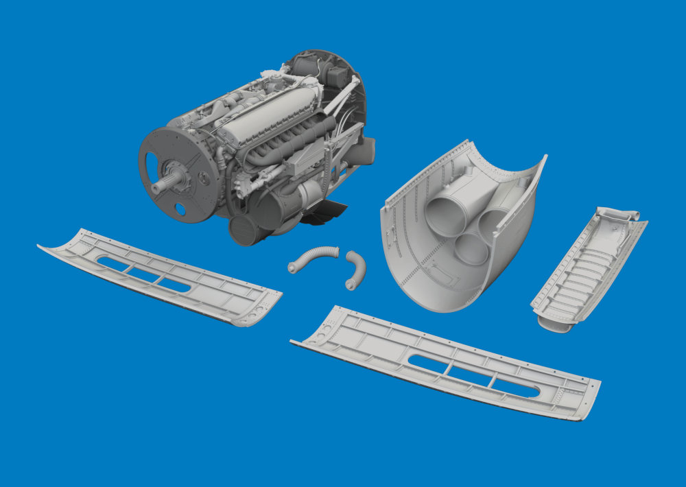 BRASSIN 1/48 P-40K engine PRINT (EDU)