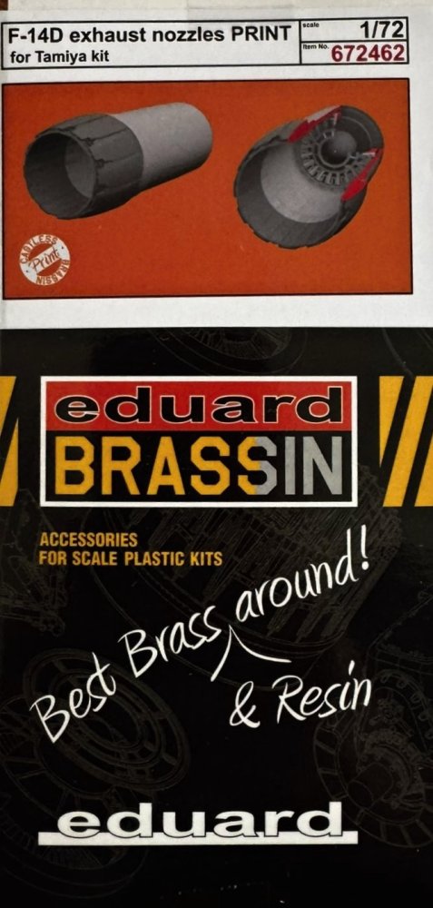 BRASSIN 1/72 F-14D exhaust nozzles PRINT (TAM)