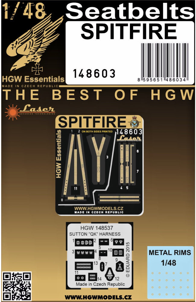 1/48 Seatlbelts Spitfire (laser)