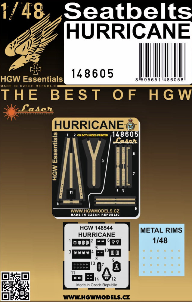 1/48 Seatlbelts Hurricane (laser)