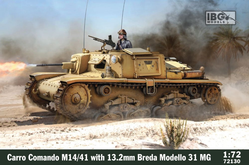 1:72 Carro Comando M14/41 w/ 13.2mm Br.Modello 31