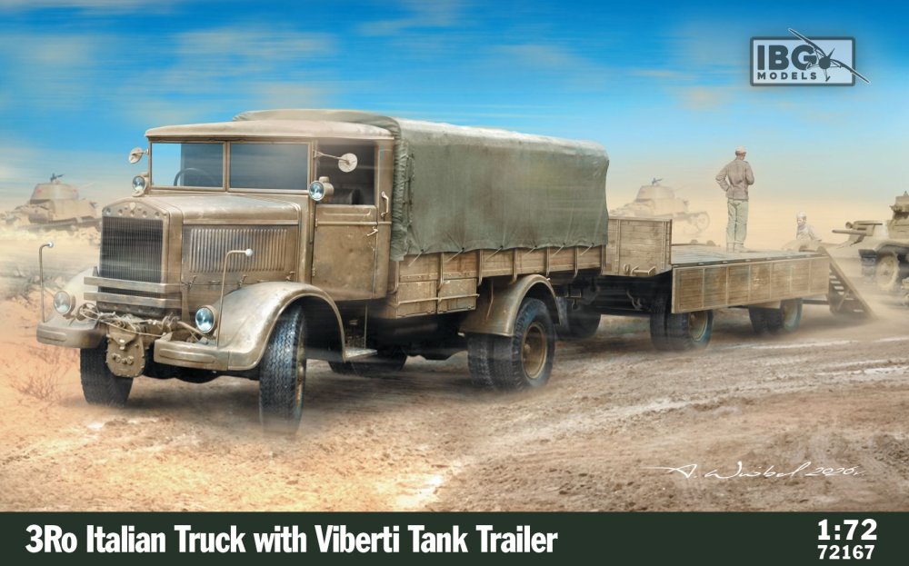 1:72 3Ro Italian Truck with Viberti Tank Trailer