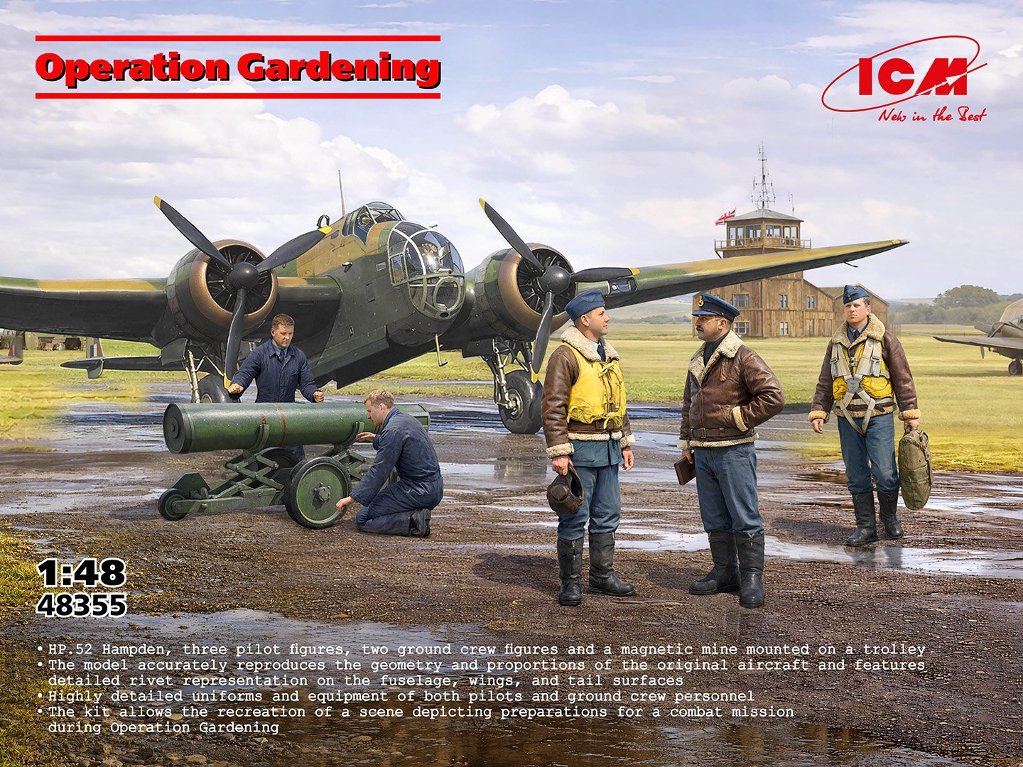 1:48 Operation Gardening (HP.52 Hampden & 5 fig.)