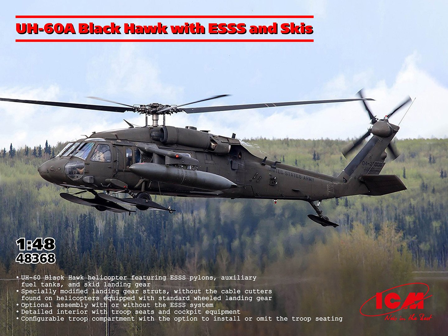 1:48 UH-60A Black Hawk with ESSS and Skis