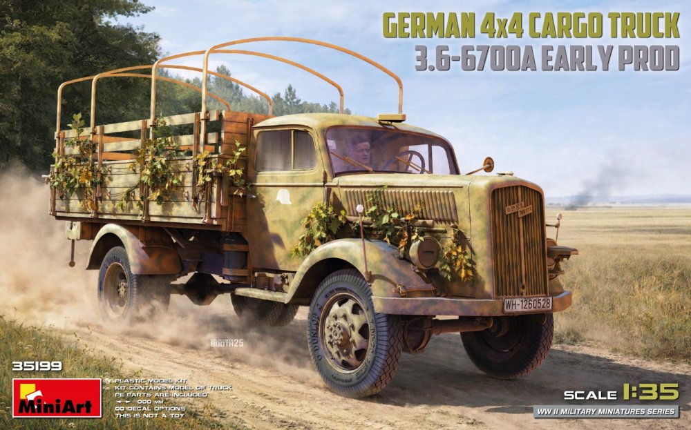 1:35 German 3t 4x4 Cargo Truck 3.6-6700A Early