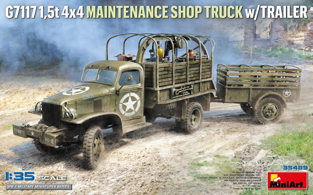 1:35 G7117 1,5t 4x4 Mainten.Shop Truck w/Trailer