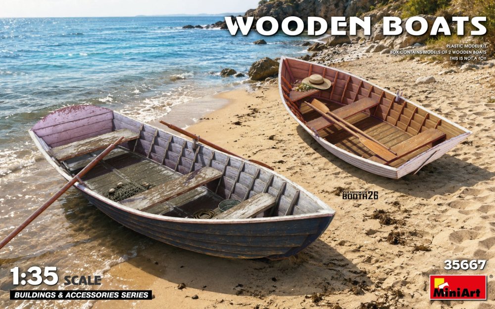 1:35 Wooden Boats (2 pcs.)
