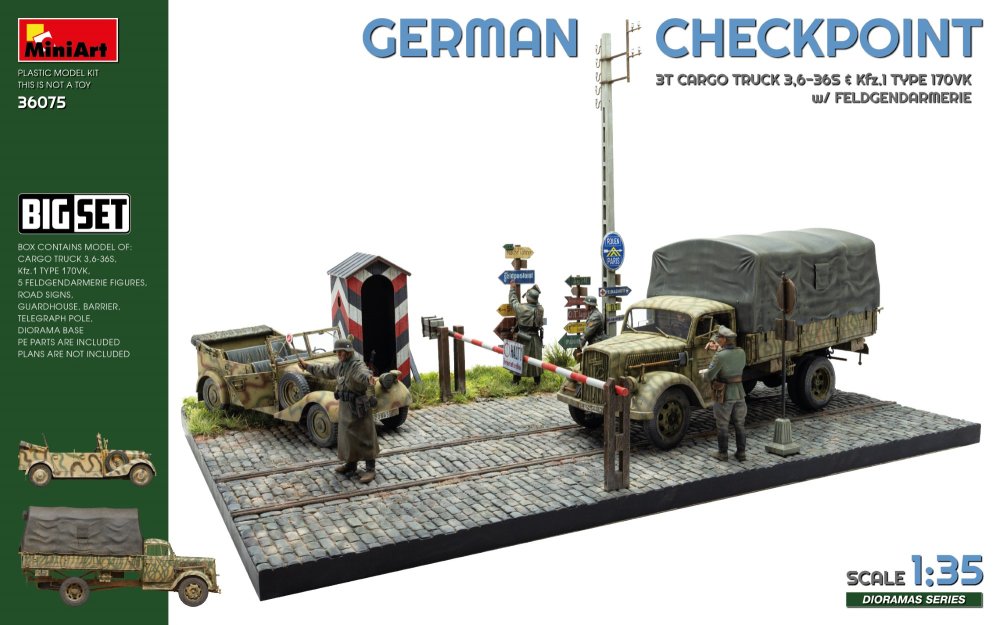 1:35 German Checkpoint (2 kits, 5 fig.) Big Set