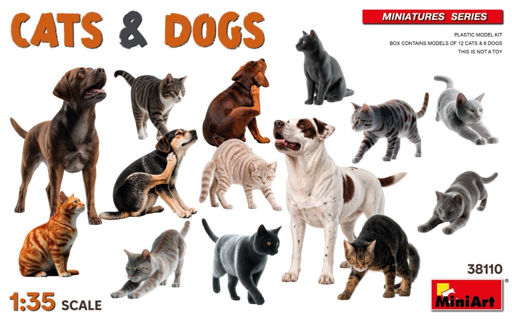 1:35 Cats & Dogs (12+6 pcs.)