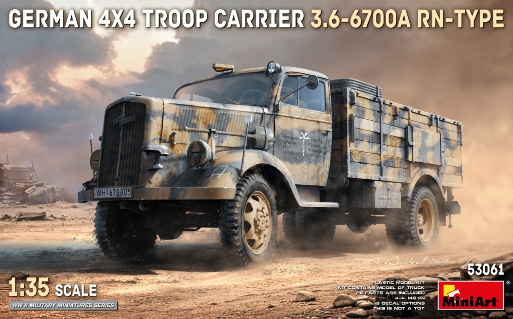 1:35 German 4x4 Troop Carrier 3.6-6700A RN-Type