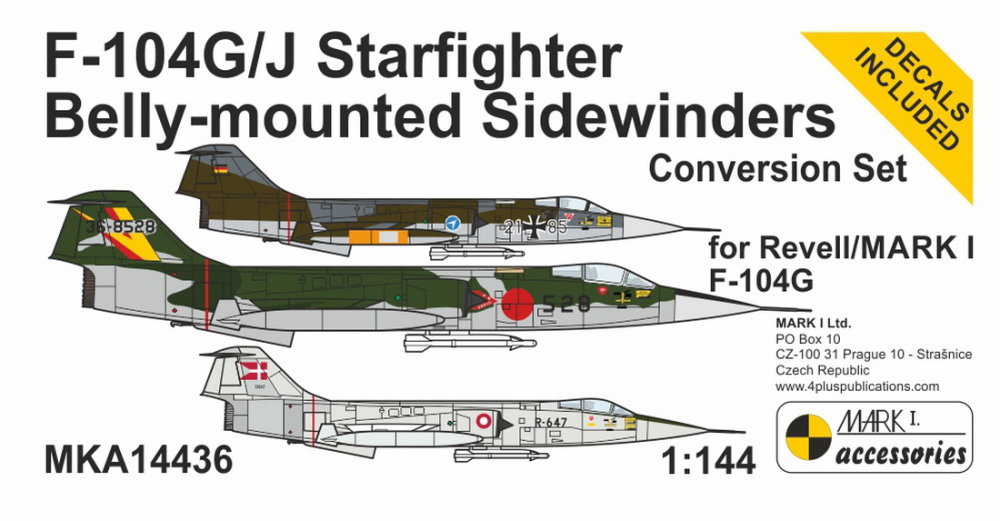 1/144 F-104C Starfighter Belly-mounted Sidewinders