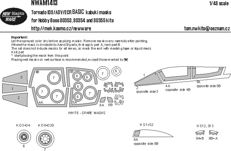 1/48 Mask Tornado IDV/ADS/ECR BASIC (HOBBYB)