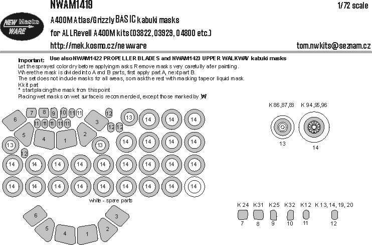1/72 Mask A400M Atlas/Grizzly BASIC (REV)