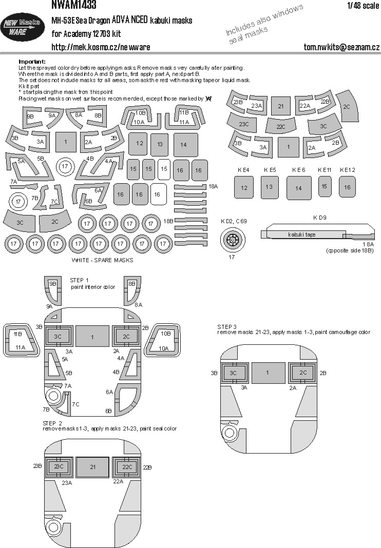 1/48 Mask MH-53E Sea Dragon ADVANCED (ACAD)