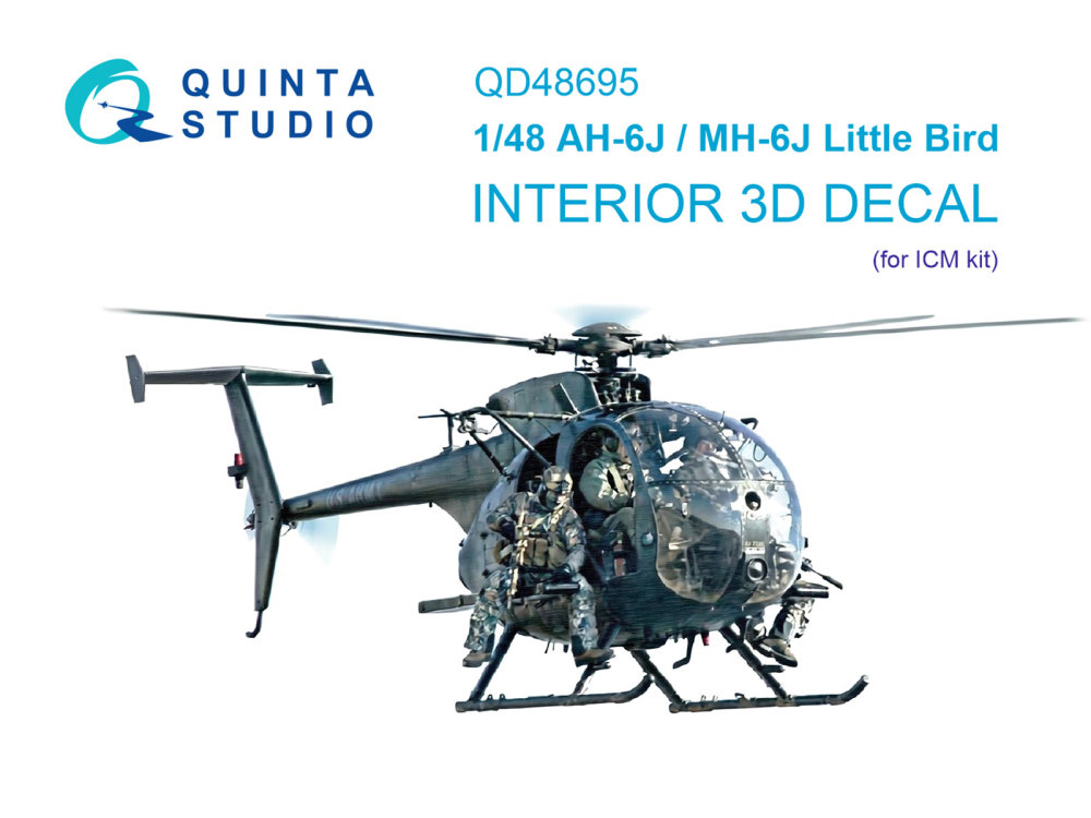 1/48 AH-6J/MH-6J Little Bird 3D Interior (ICM)