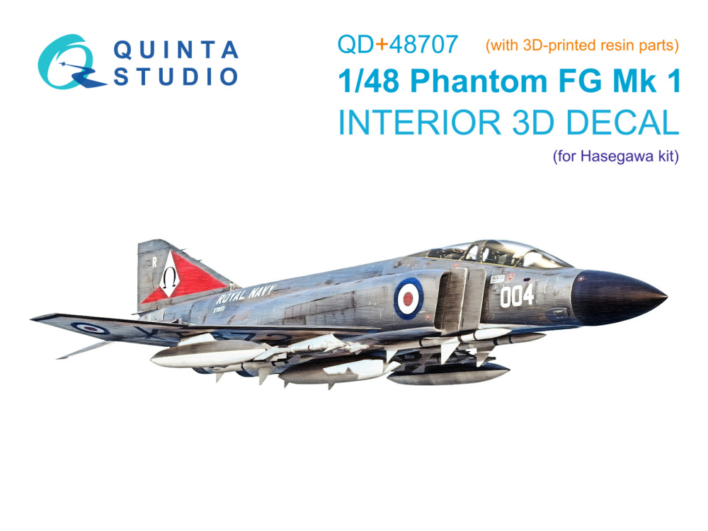 1/48 F-4K Phantom FG.1 3D-Printed&col.Inter. (HAS)