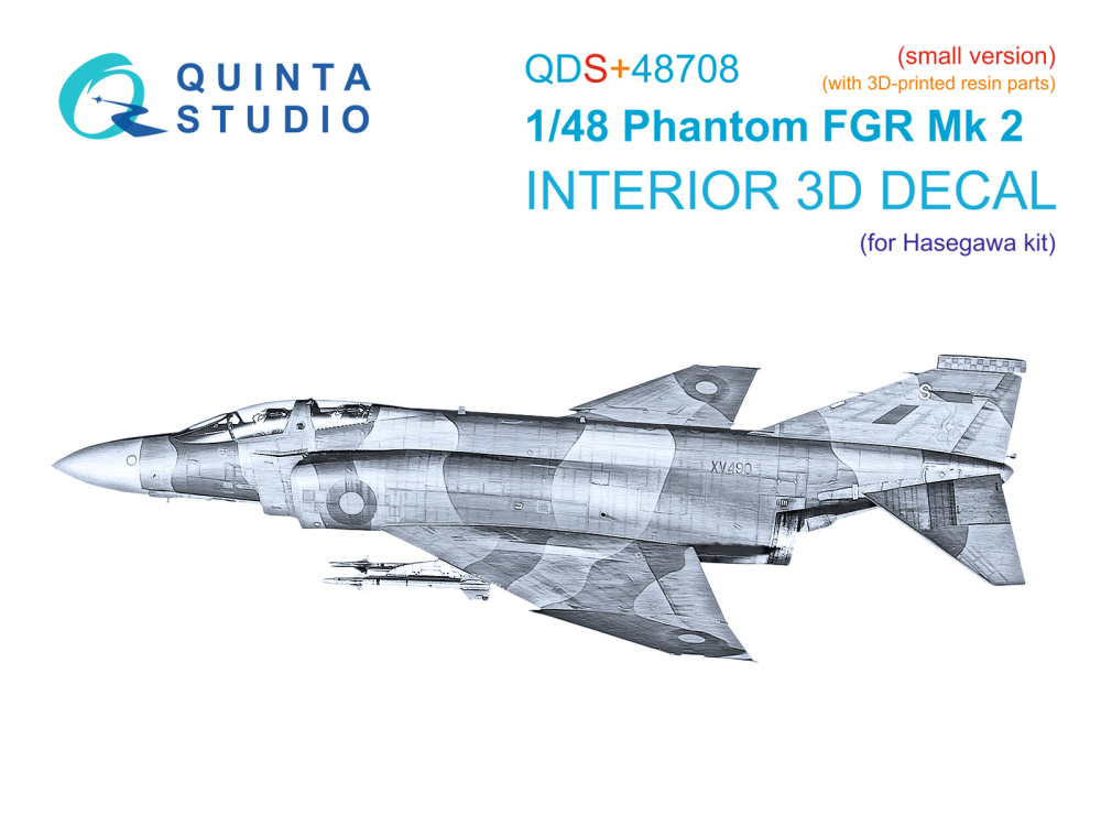 1/48 F-4M Phantom FGR.2 3D-Pr.&col.Int.(HAS) SMALL