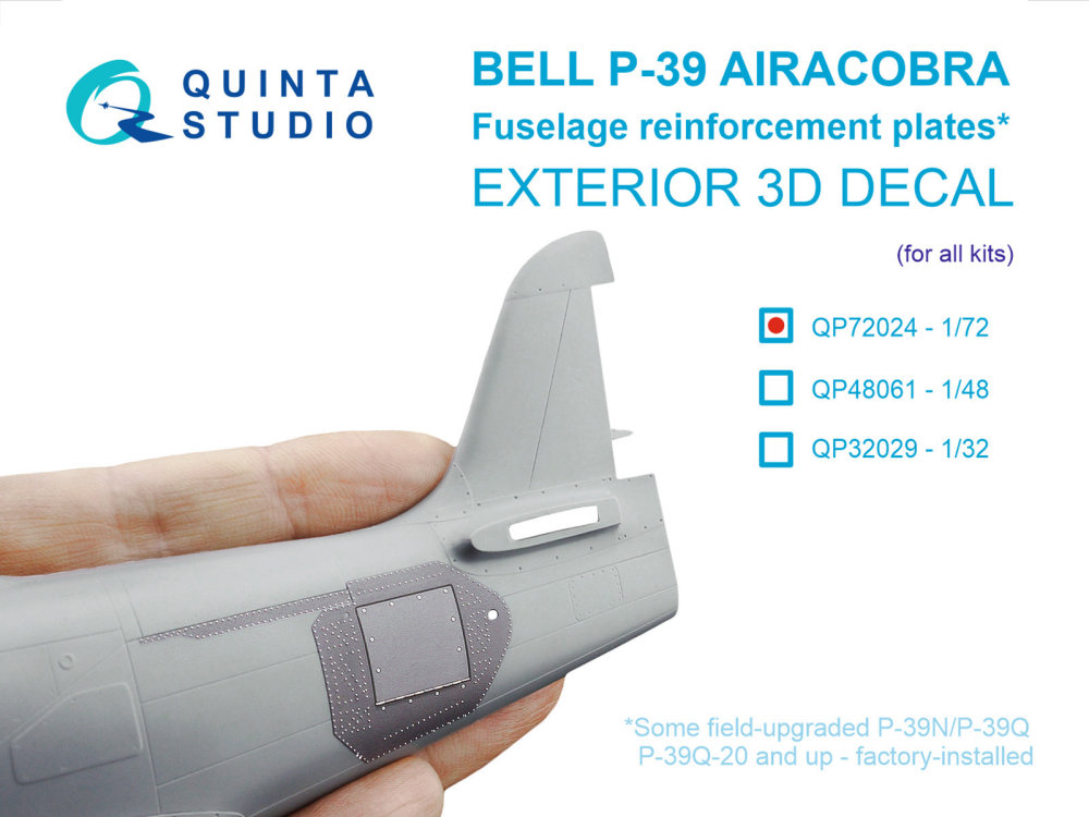 1/72 P-39 Airacobra Fuselage reinforcement plates