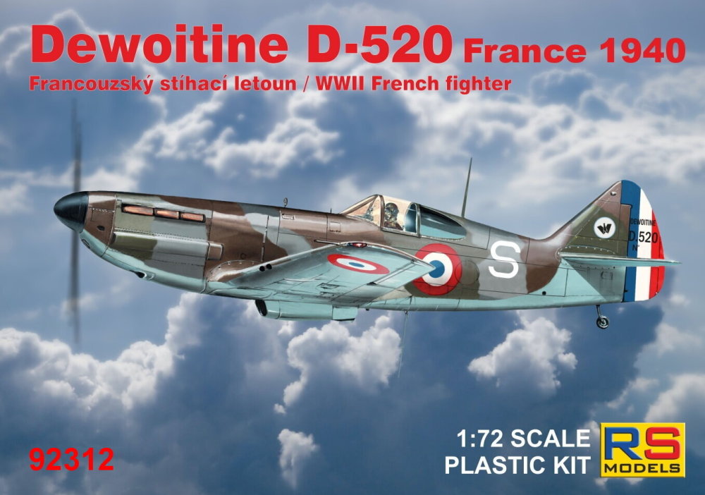 1/72 Dewoitine D-520 France 1940 (5x camo)